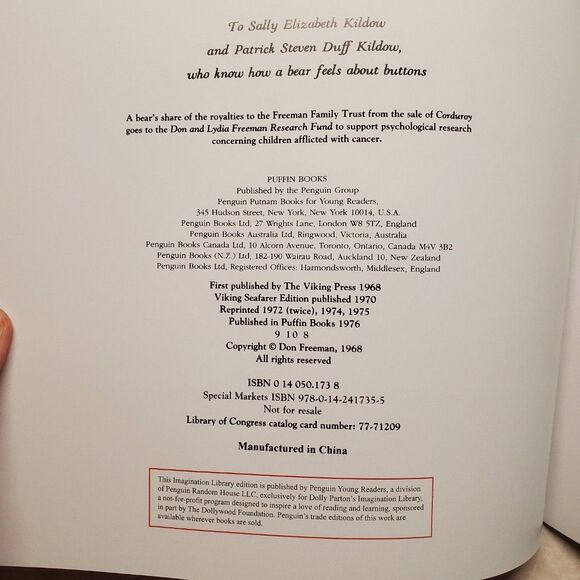 Corduroy (Dolly Parton's Imagination Library) by Don Freeman - Picture 5 of 6